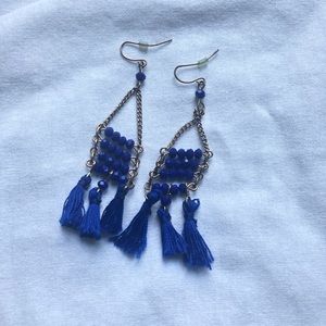 Women’s Cobalt Tassel Earrings